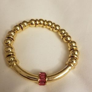 Chico's goldtone and pink brace